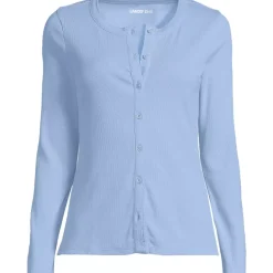 Women's Long Sleeve Micro Rib Button Through Cardigan