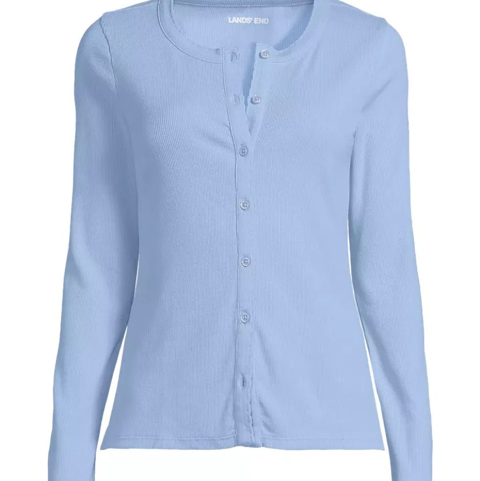 Women's Long Sleeve Micro Rib Button Through Cardigan