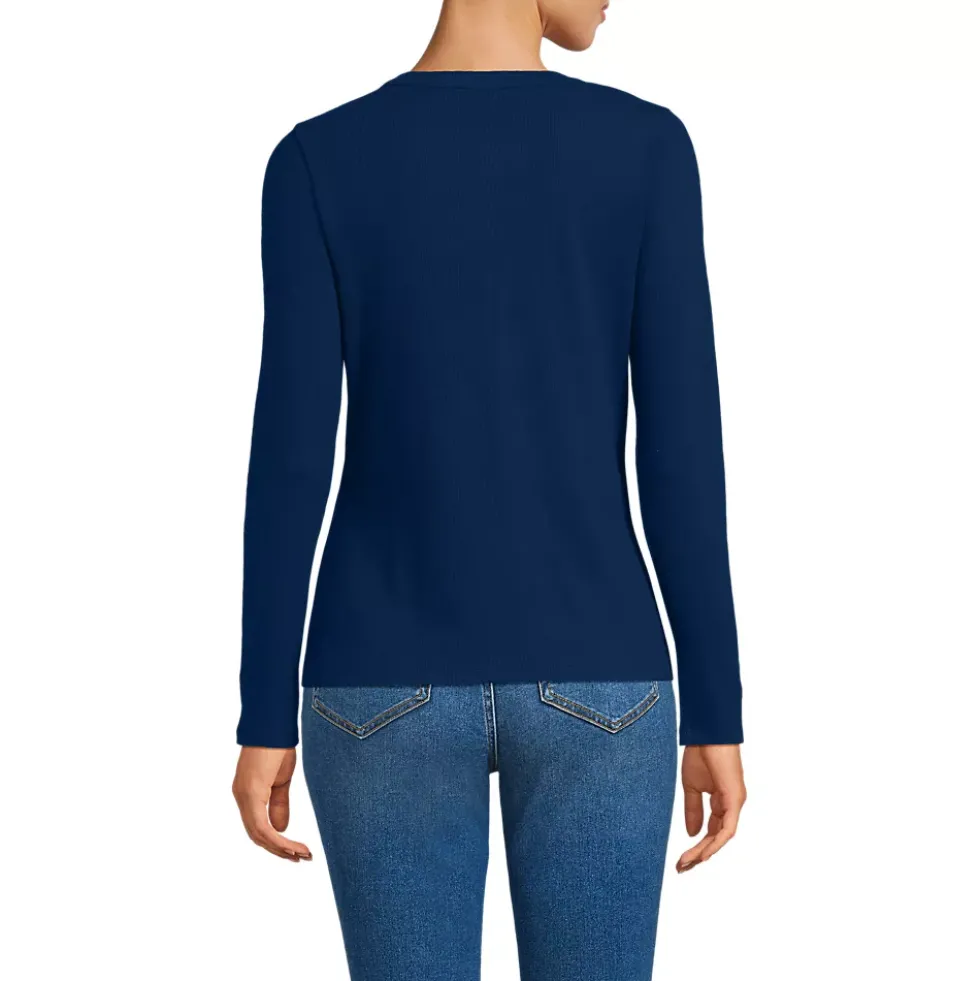 Women's Long Sleeve Micro Rib Button Through Cardigan