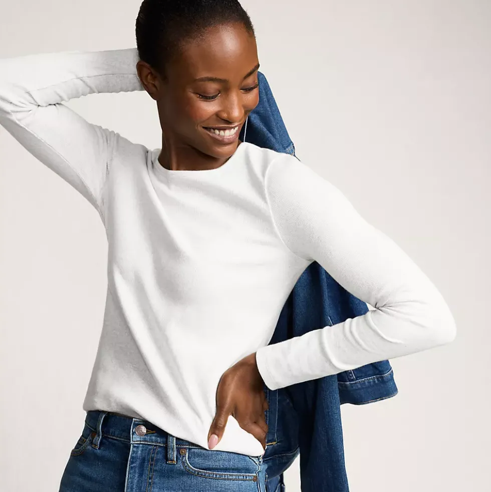 Women's Long Sleeve Micro Rib T-Shirt