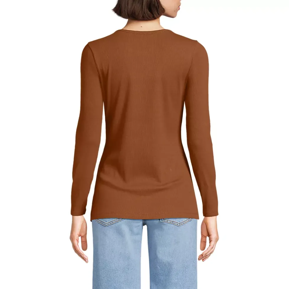 Women's Long Sleeve Micro Rib T-Shirt