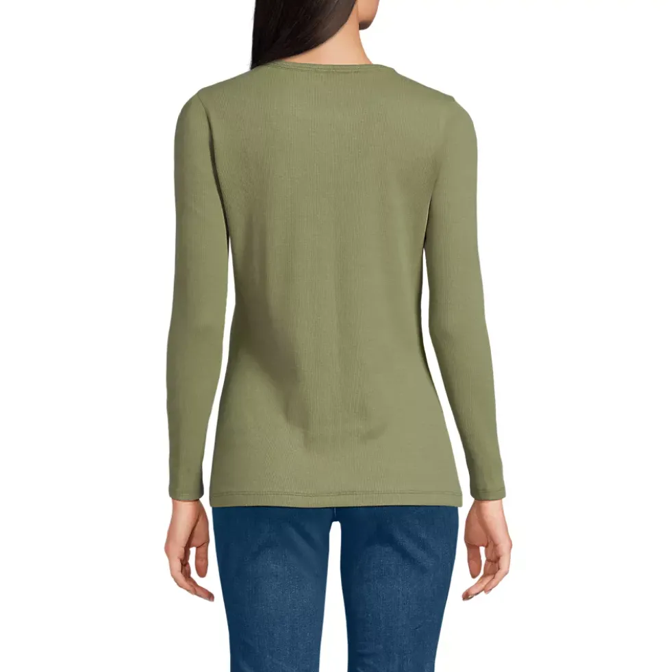 Women's Long Sleeve Micro Rib T-Shirt