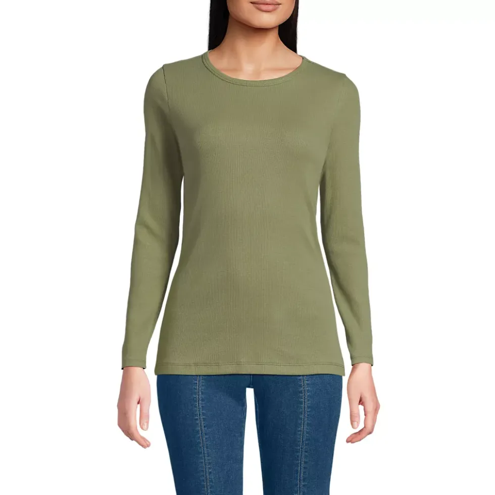 Women's Long Sleeve Micro Rib T-Shirt