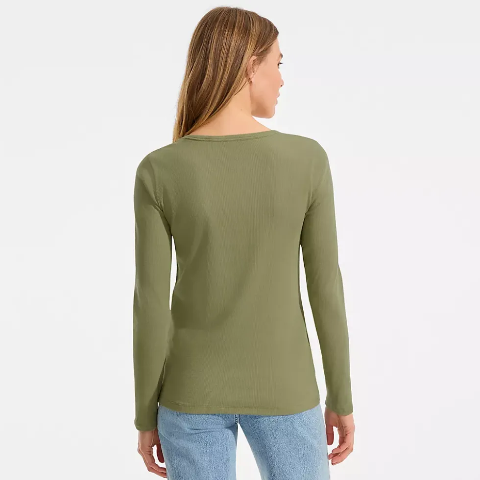 Women's Long Sleeve Micro Rib T-Shirt