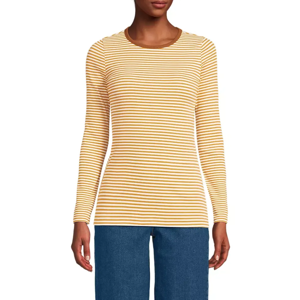 Women's Long Sleeve Micro Rib T-Shirt