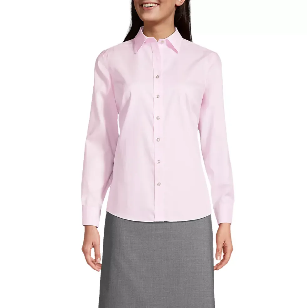 Women's Long Sleeve No Iron Pinpoint Shirt