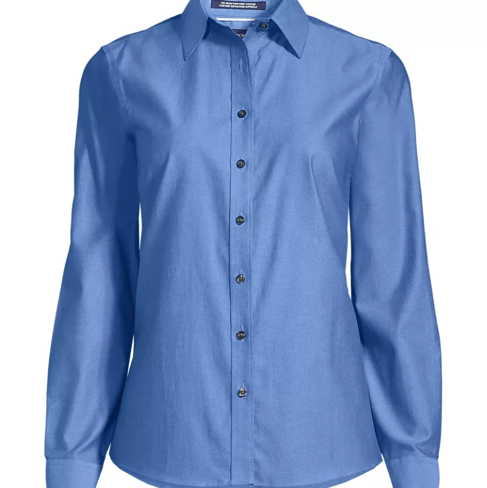 Women's Long Sleeve No Iron Pinpoint Shirt