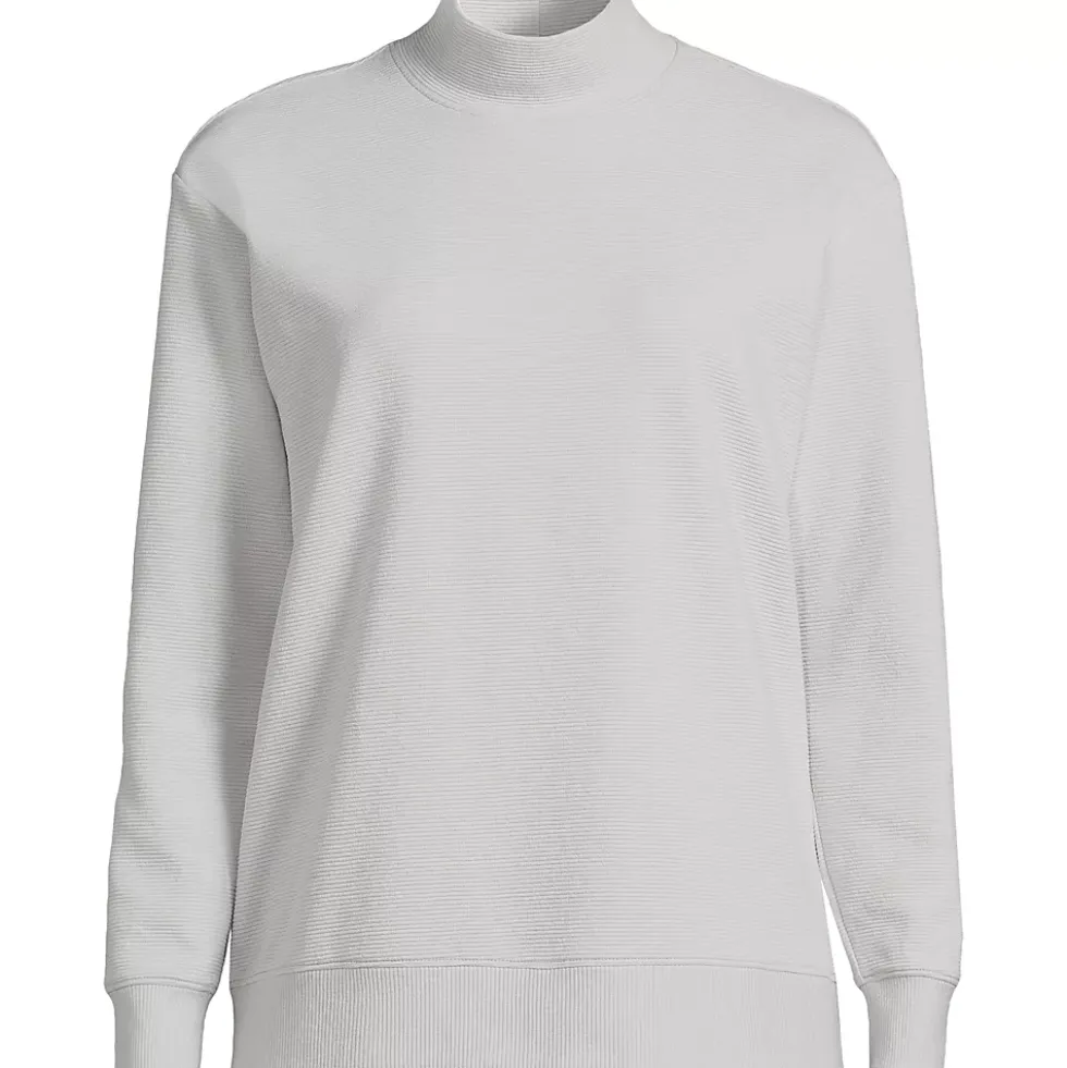 Women's Long Sleeve Ottoman Mock Pullover