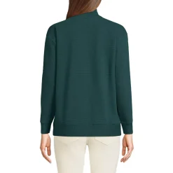 Women's Long Sleeve Ottoman Mock Pullover