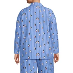 Women's Long Sleeve Print Flannel Pajama Top