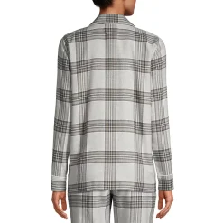 Women's Long Sleeve Print Flannel Pajama Top