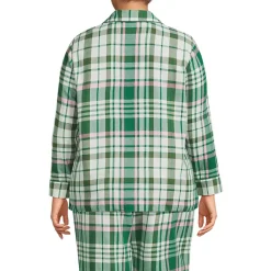 Women's Long Sleeve Print Flannel Pajama Top