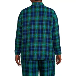 Women's Long Sleeve Print Flannel Pajama Top