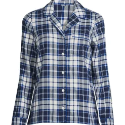 Women's Long Sleeve Print Flannel Pajama Top