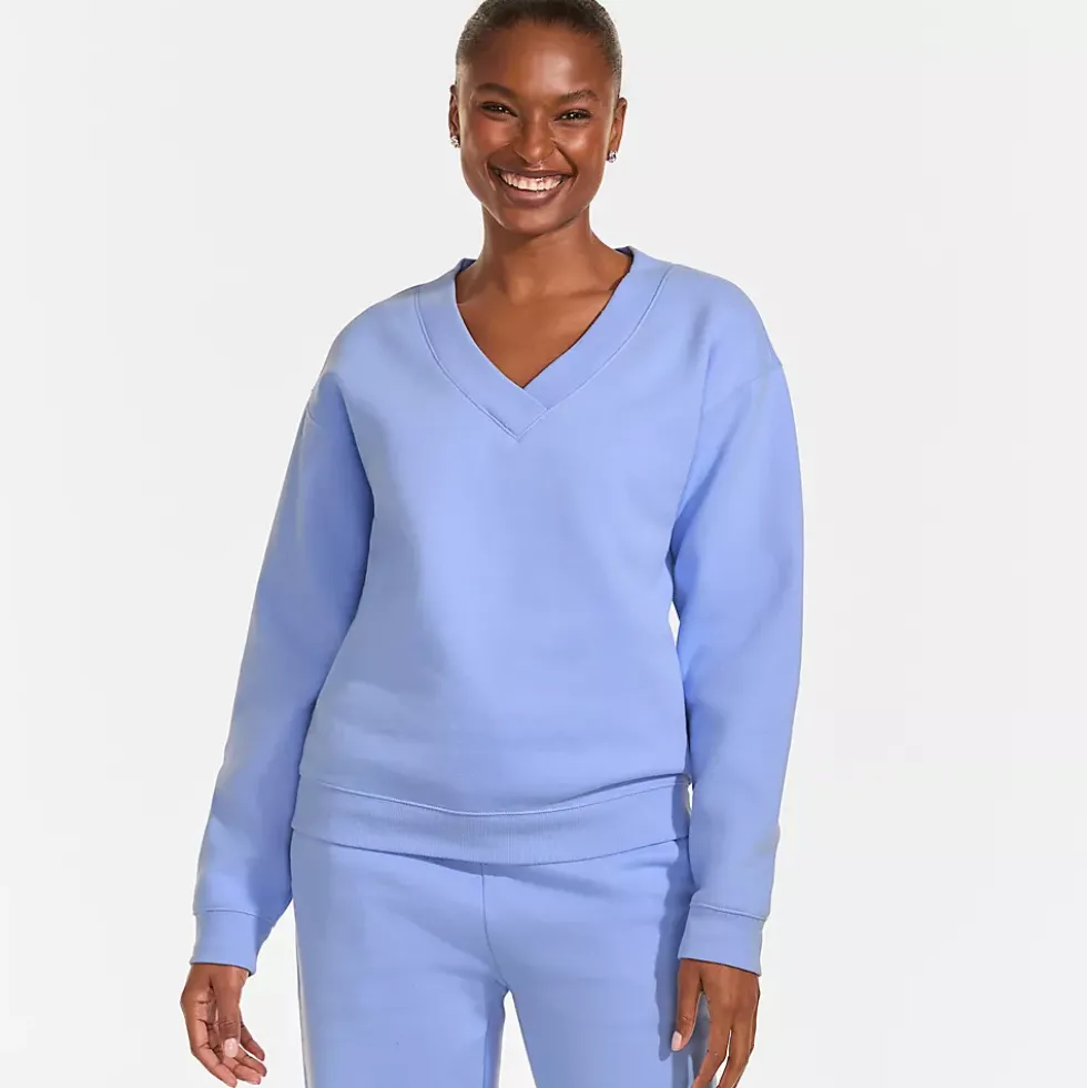 Women's Long Sleeve Serious Sweats V-neck Sweatshirt