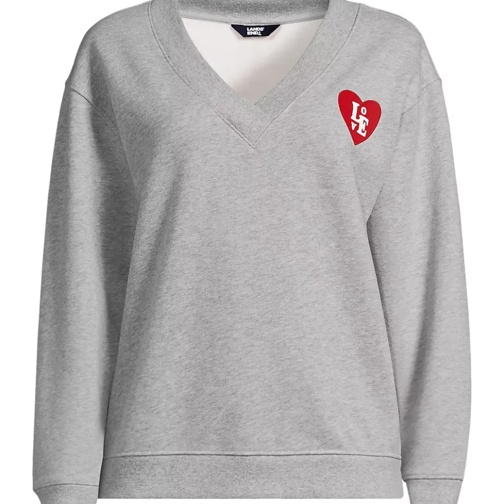 Women's Long Sleeve Serious Sweats V-neck Sweatshirt
