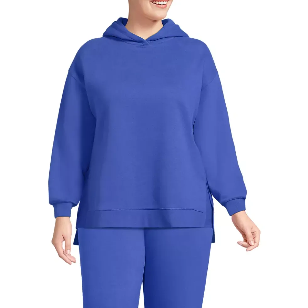 Women's Long Sleeve Serious Sweats Hooded Tunic Sweatshirt