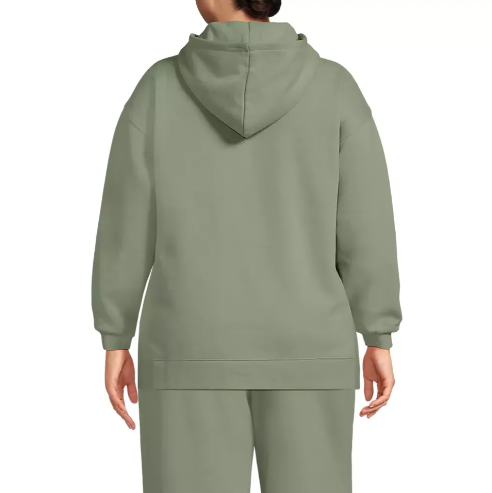 Women's Long Sleeve Serious Sweats Hooded Tunic Sweatshirt