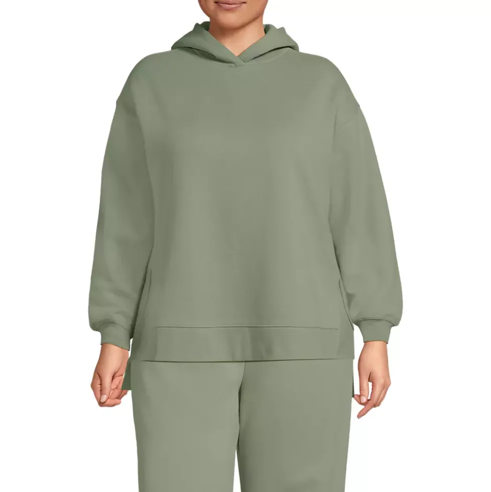 Women's Long Sleeve Serious Sweats Hooded Tunic Sweatshirt