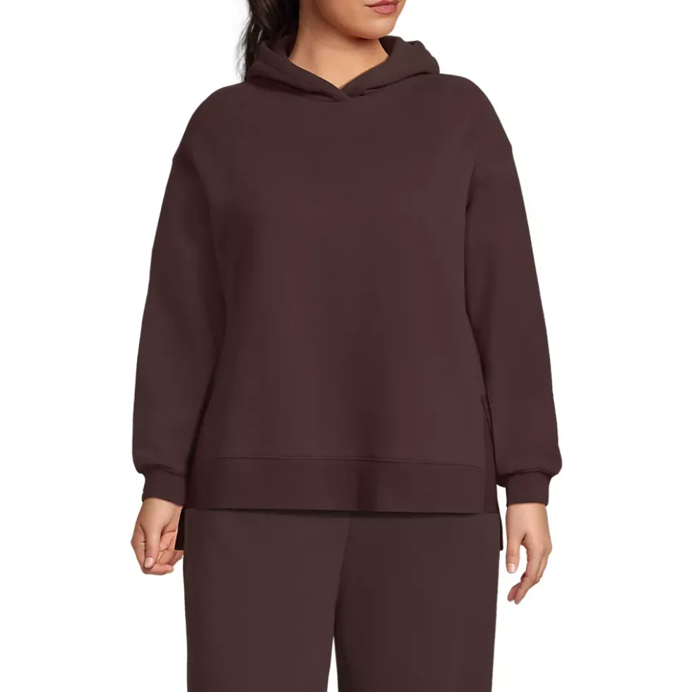 Women's Long Sleeve Serious Sweats Hooded Tunic Sweatshirt