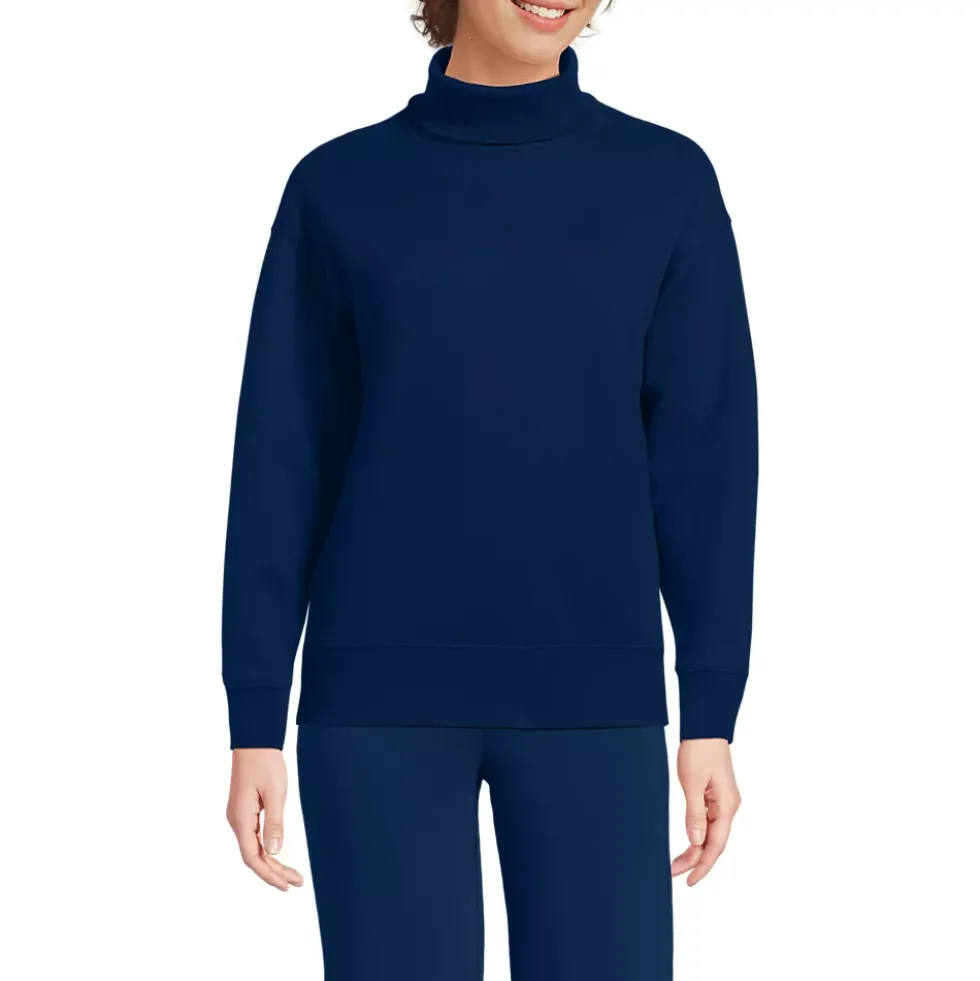 Women's Long Sleeve Serious Sweats Mock Neck Sweatshirt