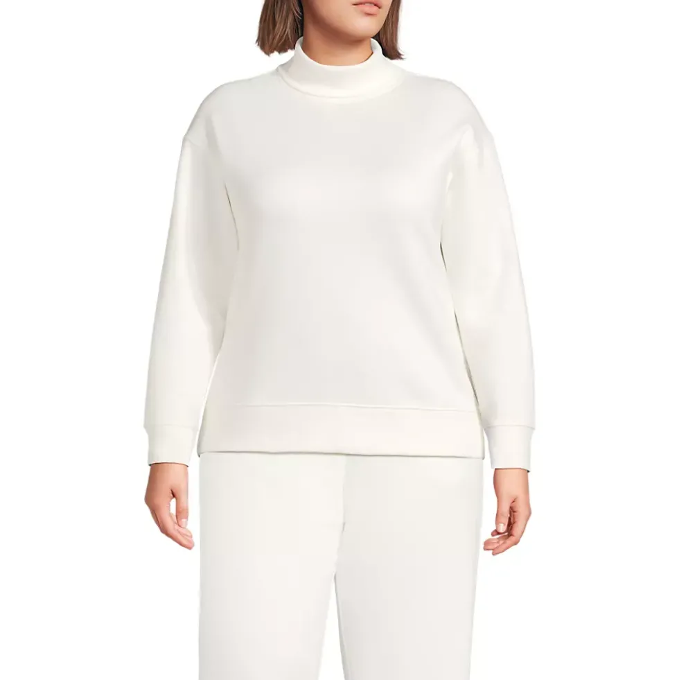 Women's Long Sleeve Serious Sweats Mock Neck Sweatshirt