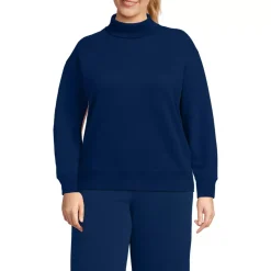 Women's Long Sleeve Serious Sweats Mock Neck Sweatshirt