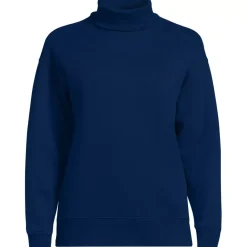 Women's Long Sleeve Serious Sweats Mock Neck Sweatshirt