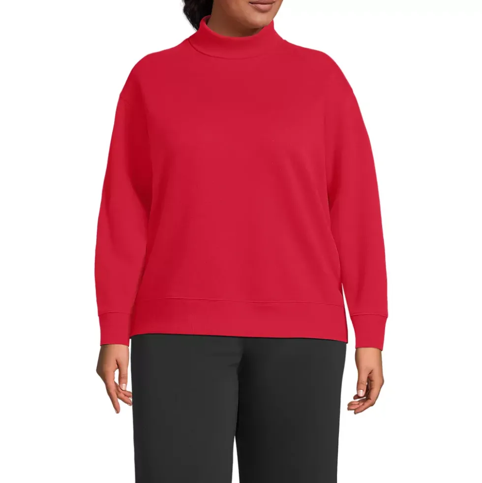 Women's Long Sleeve Serious Sweats Mock Neck Sweatshirt