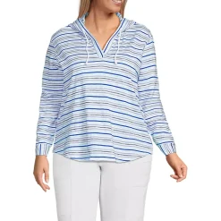 Women's Long Sleeve Slub Hooded Popover