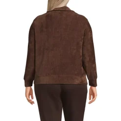 Women's Long Sleeve Sport Cord Quarter Zip Pullover
