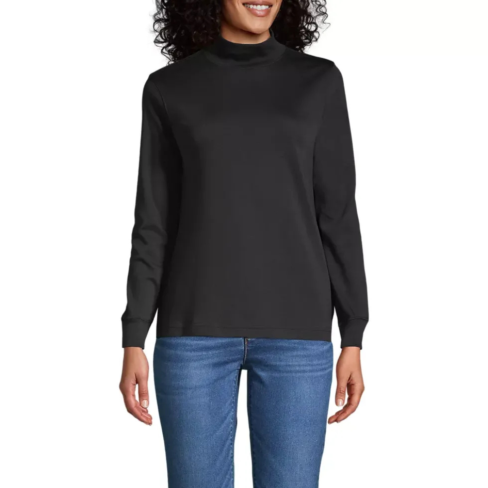 Women's Long Sleeve Supima Mock Turtleneck