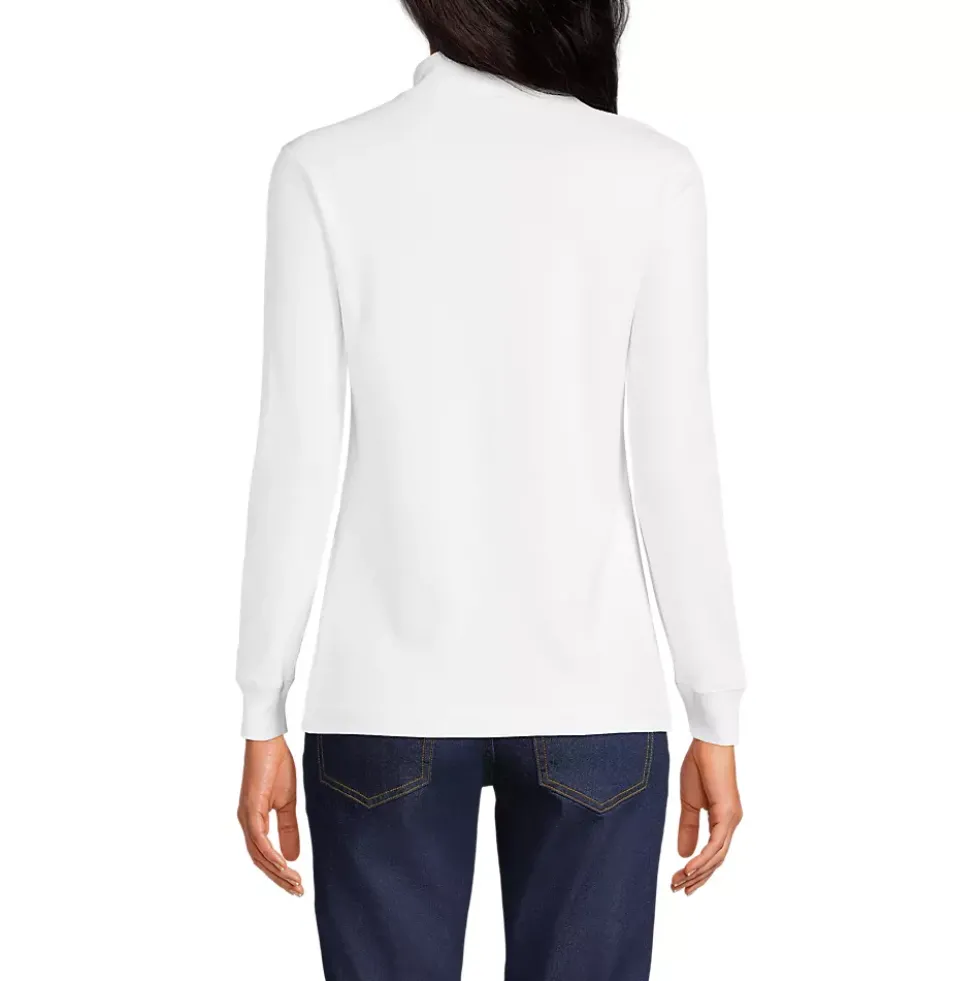 Women's Long Sleeve Supima Mock Turtleneck