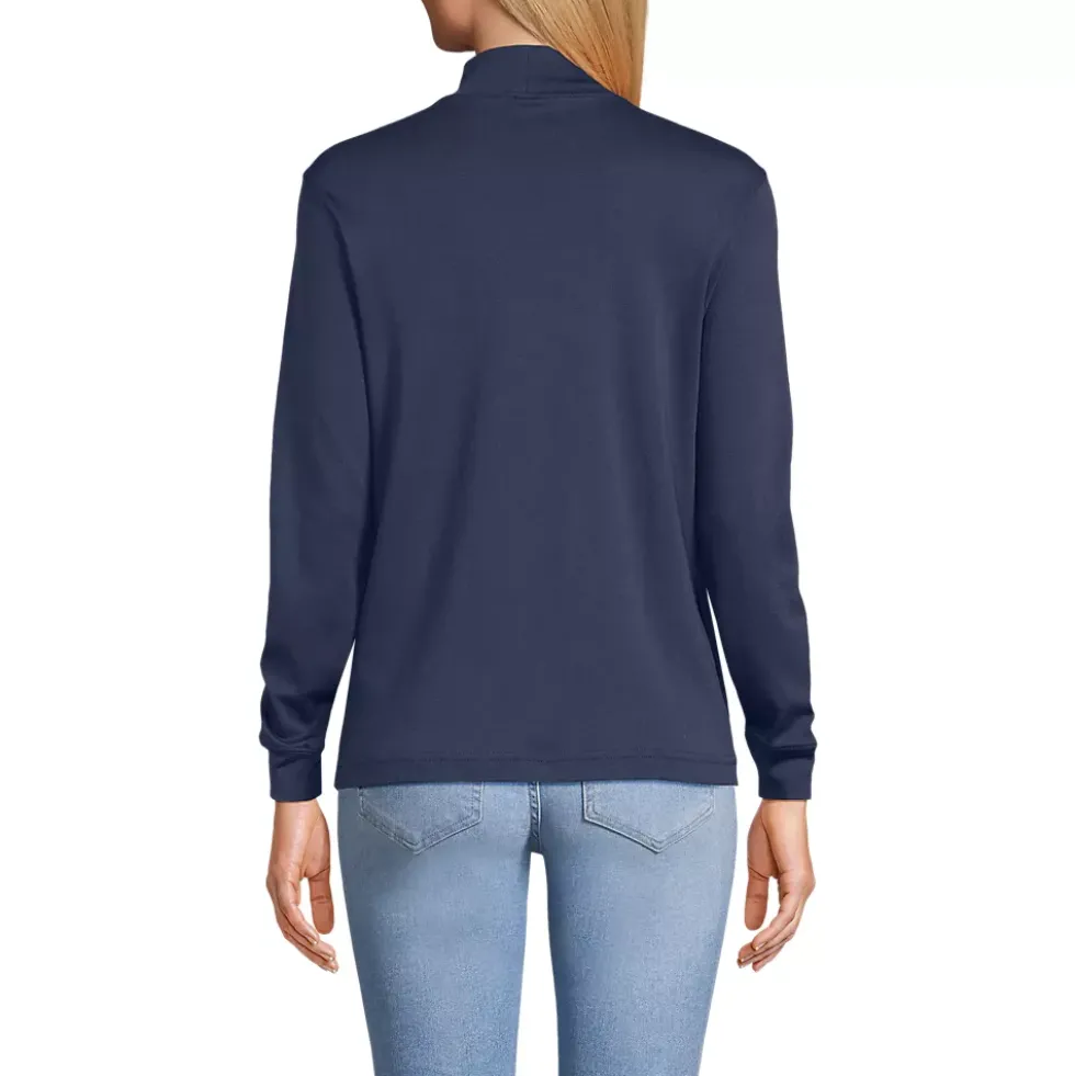 Women's Long Sleeve Supima Mock Turtleneck