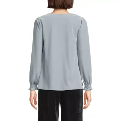 Women's Long Sleeve Velvet Blouse