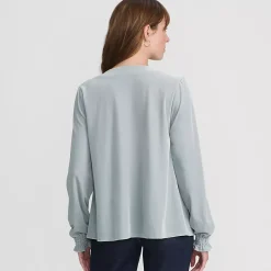 Women's Long Sleeve Velvet Blouse