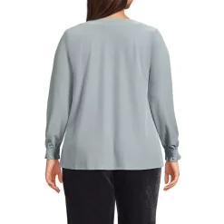 Women's Long Sleeve Velvet Blouse
