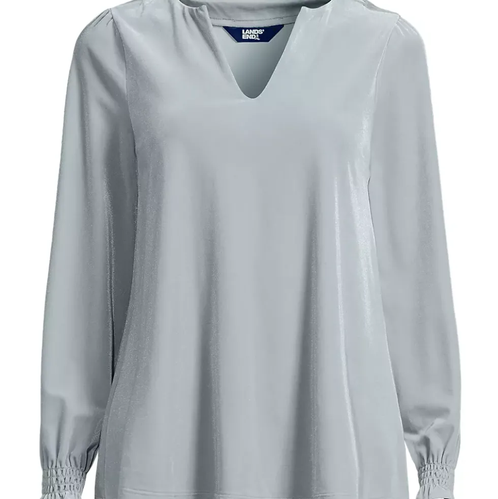 Women's Long Sleeve Velvet Blouse