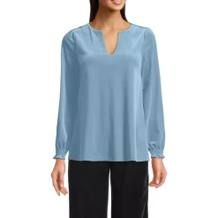 Women's Long Sleeve Velvet Blouse