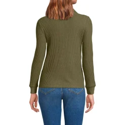 Women's Long Sleeve Waffle Collared Shacket
