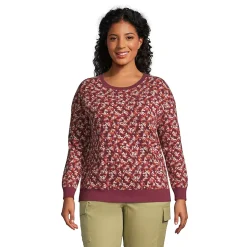 Women's Long Sleeve Waffle Crewneck Top