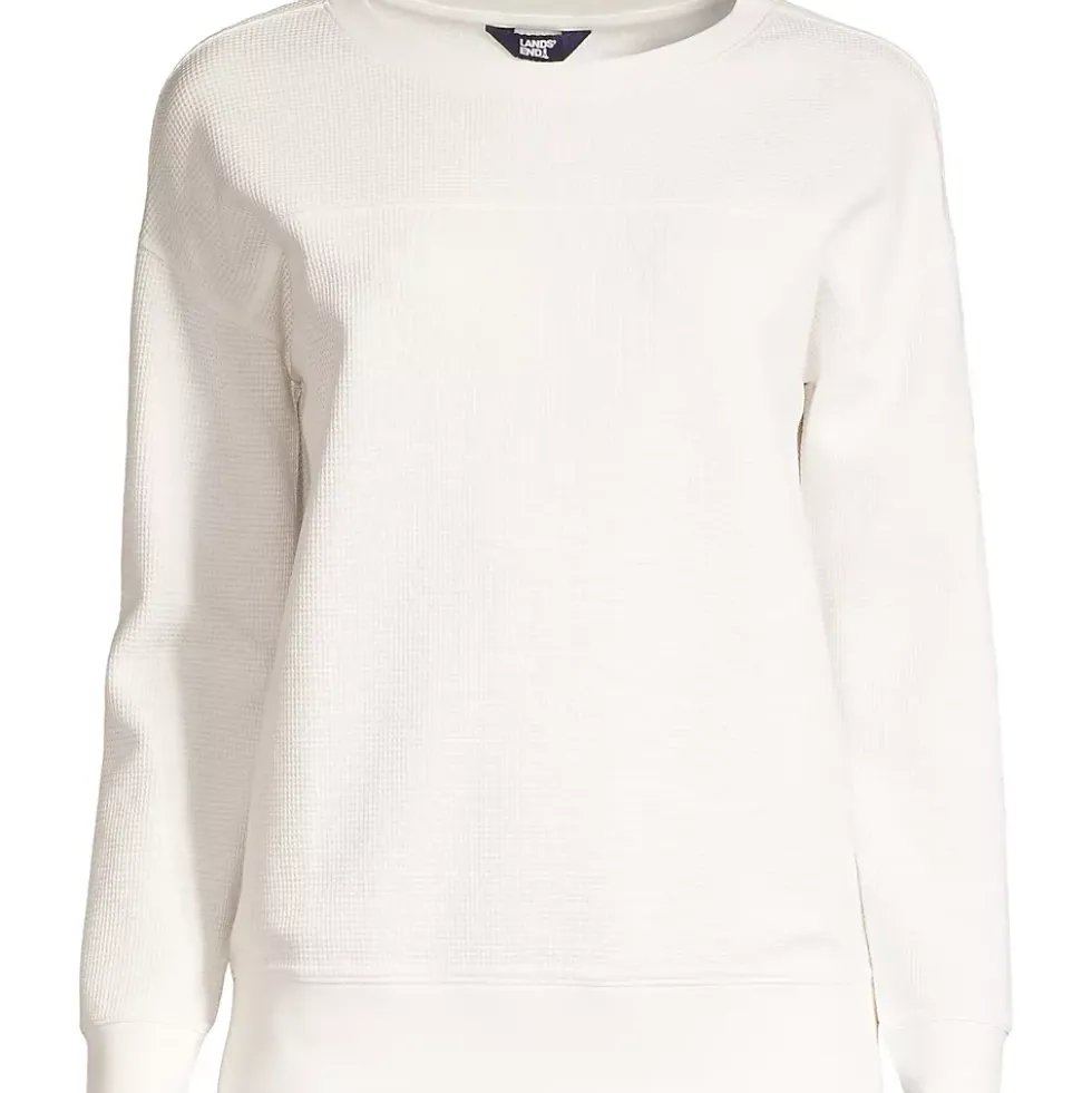 Women's Long Sleeve Waffle Crewneck Top