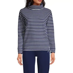 Women's Long Sleeve Waffle Funnel Neck Top