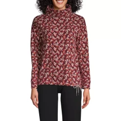 Women's Long Sleeve Waffle Funnel Neck Top