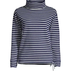 Women's Long Sleeve Waffle Funnel Neck Top
