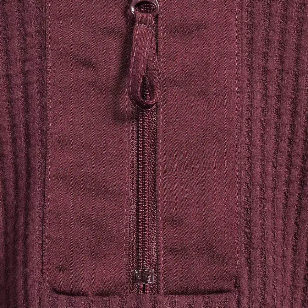 Women's Long Sleeve Waffle Quarter Zip Pullover