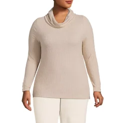 Women's Long Sleeve Wide Rib Turtleneck