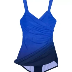 Women's Long SlenderSuit Tummy Control Chlorine Resistant Skirted One Piece Swimsuit