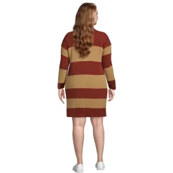 Women's Lounge Crew Neck Slounge Dress - Stripe