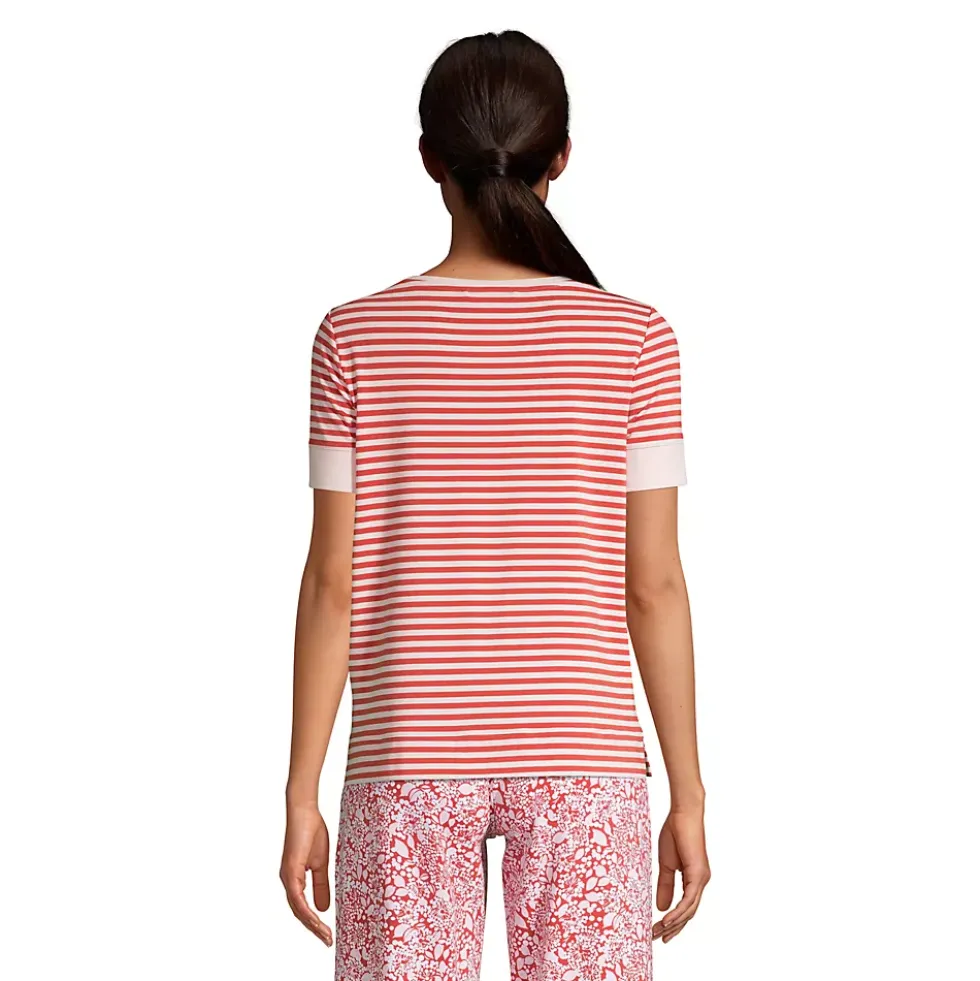 Women's Lounge Short Sleeve Crewneck Pajama T-shirt